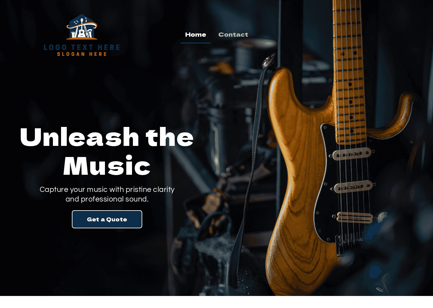 Music Recording Studio Website Preview