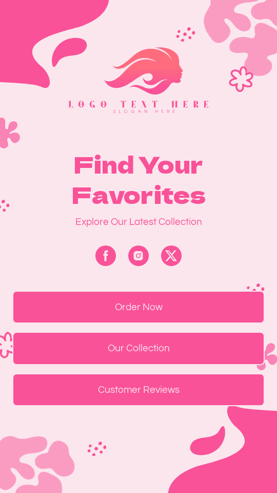 Quirky Floral Business Link in Bio Preview