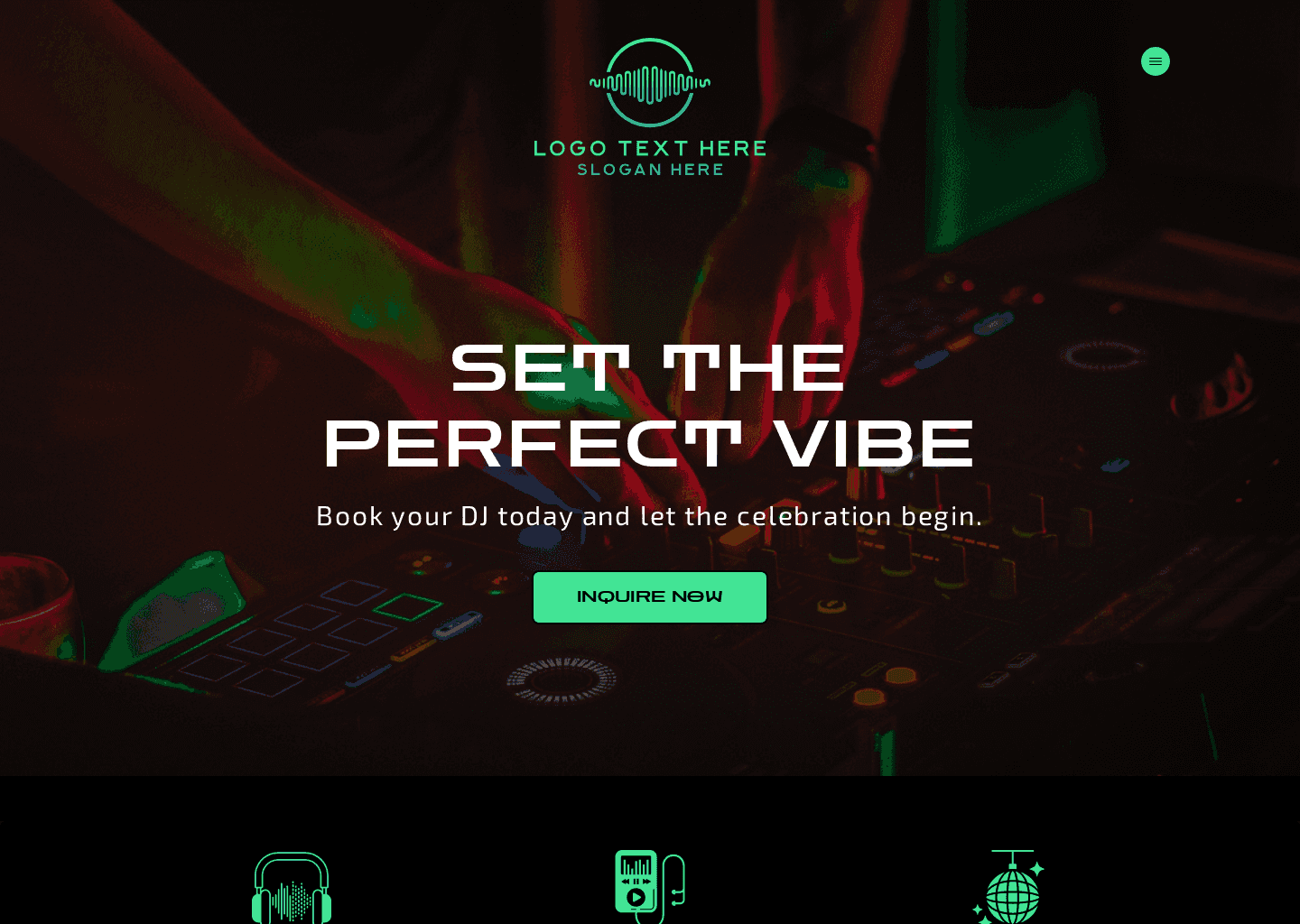 DJ Music Producer website design