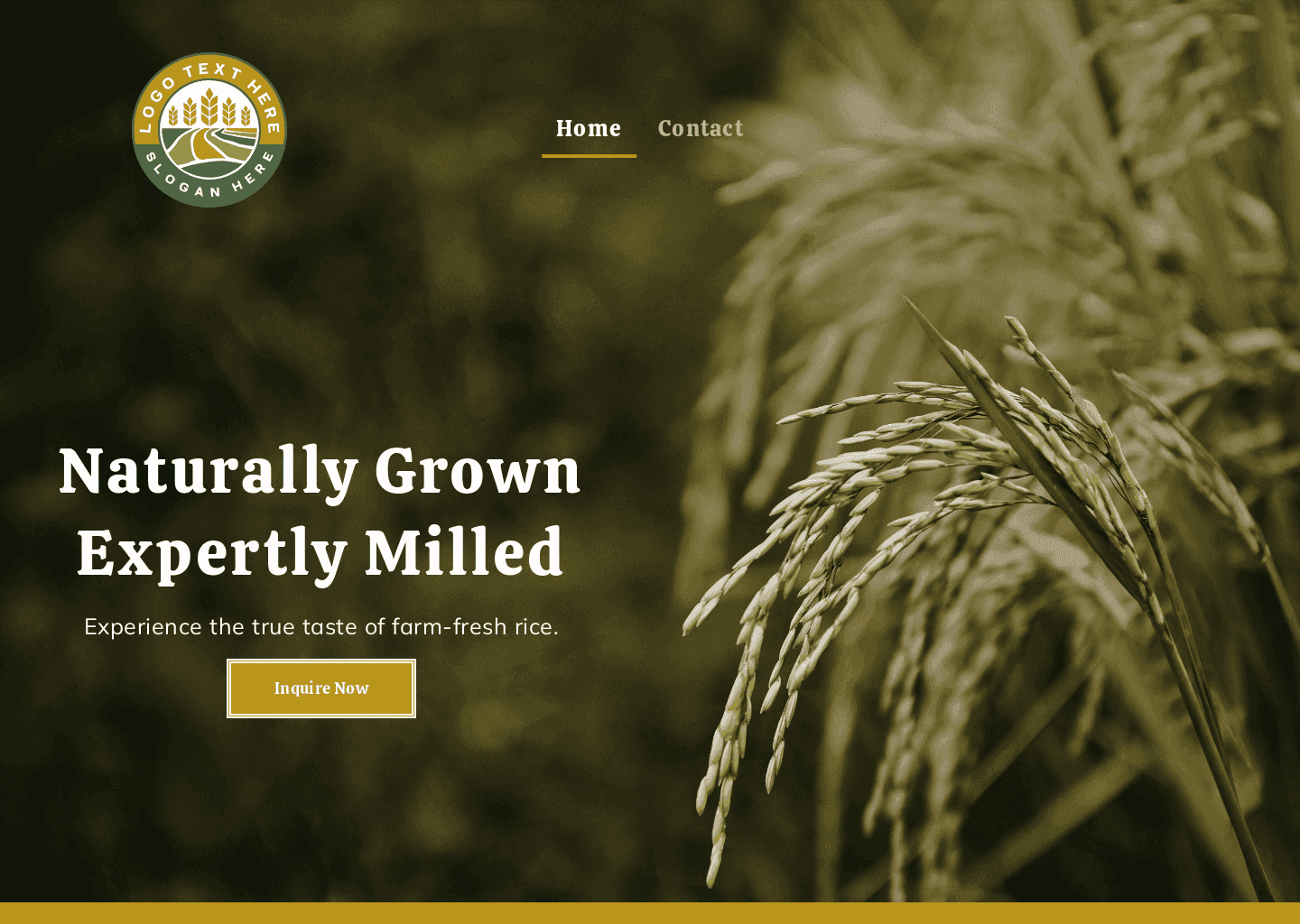Rice Milling Farm Website Preview