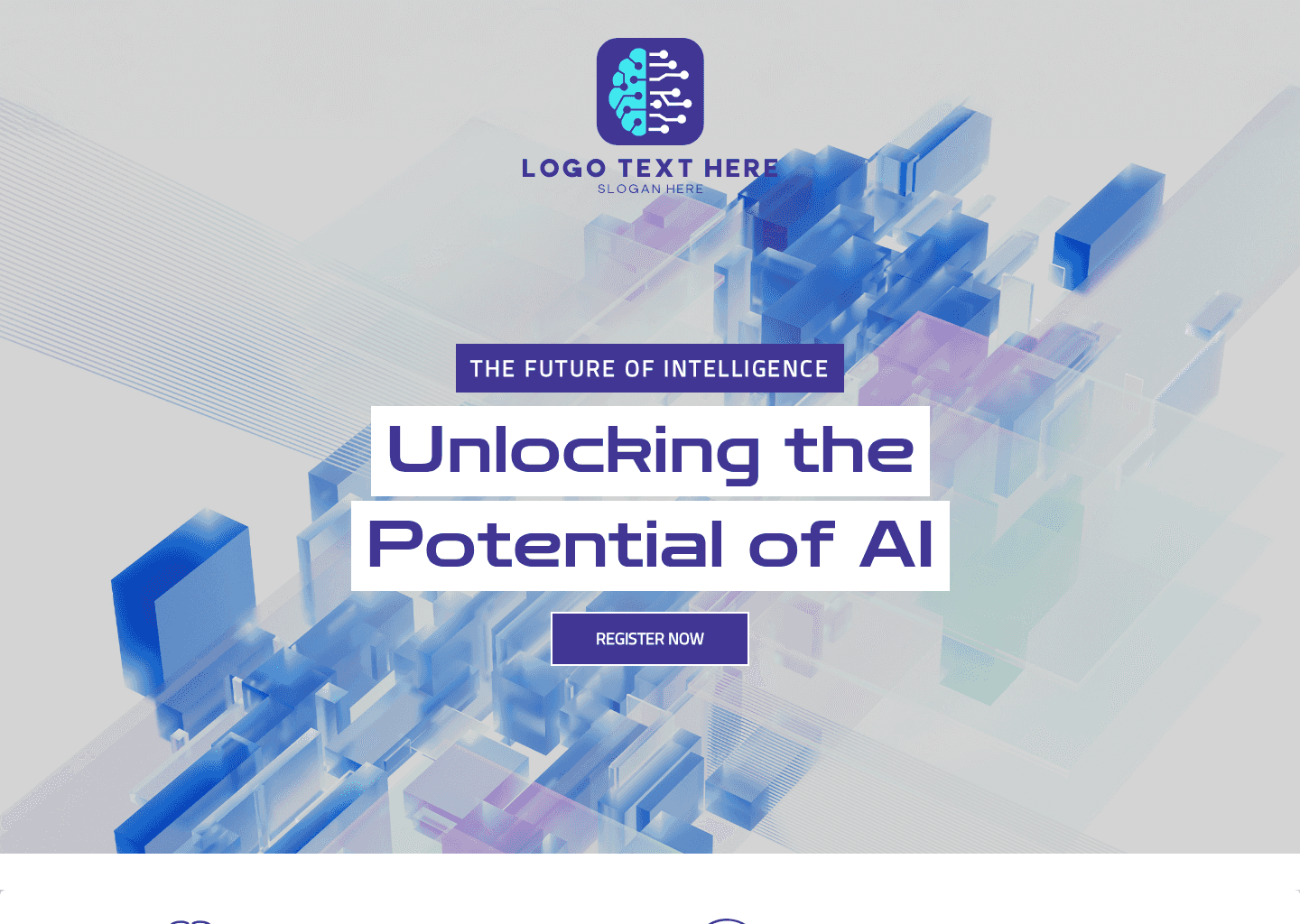 Artificial intelligence Conference Website Preview