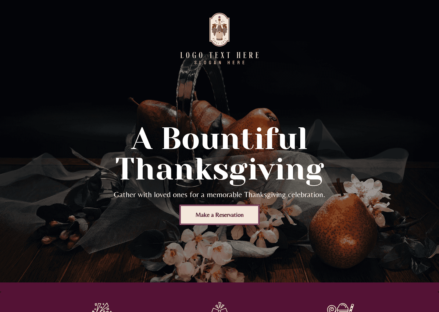 Thanksgiving Dinner Party Website