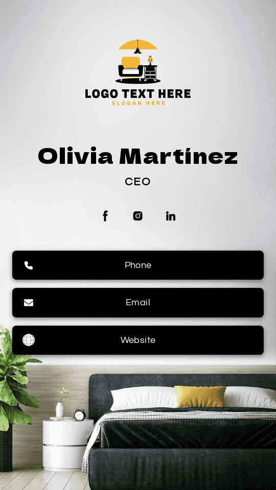 Interior Design CEO Digital Business Card