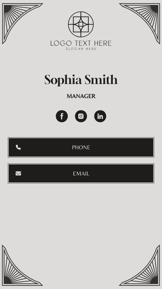 Fashion Brand Manager Digital Business Card Preview