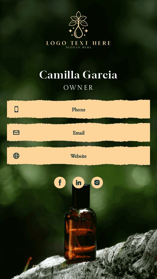 Perfume Shop Owner Digital Business Card Preview