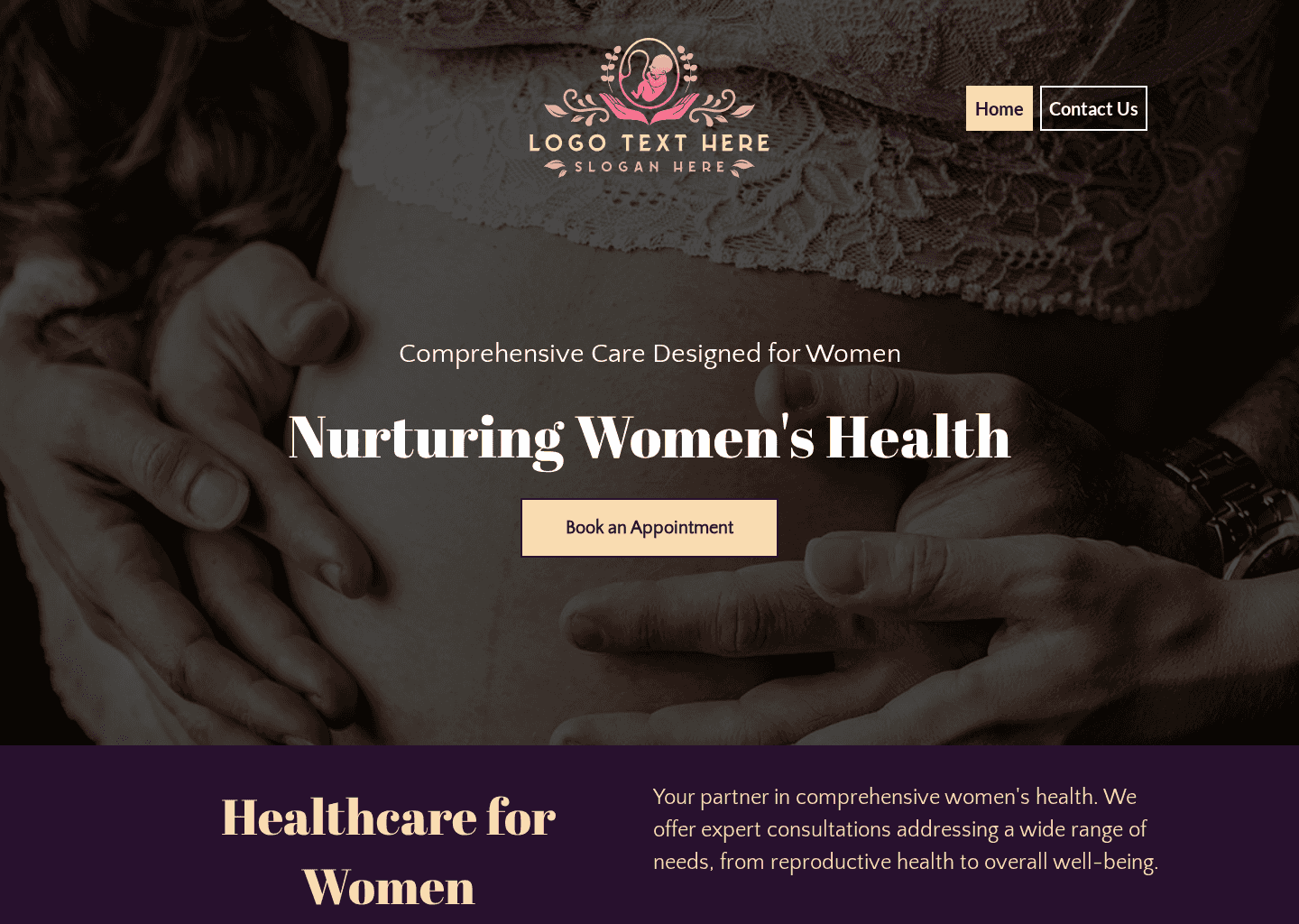 Women Health Consultation Website Preview