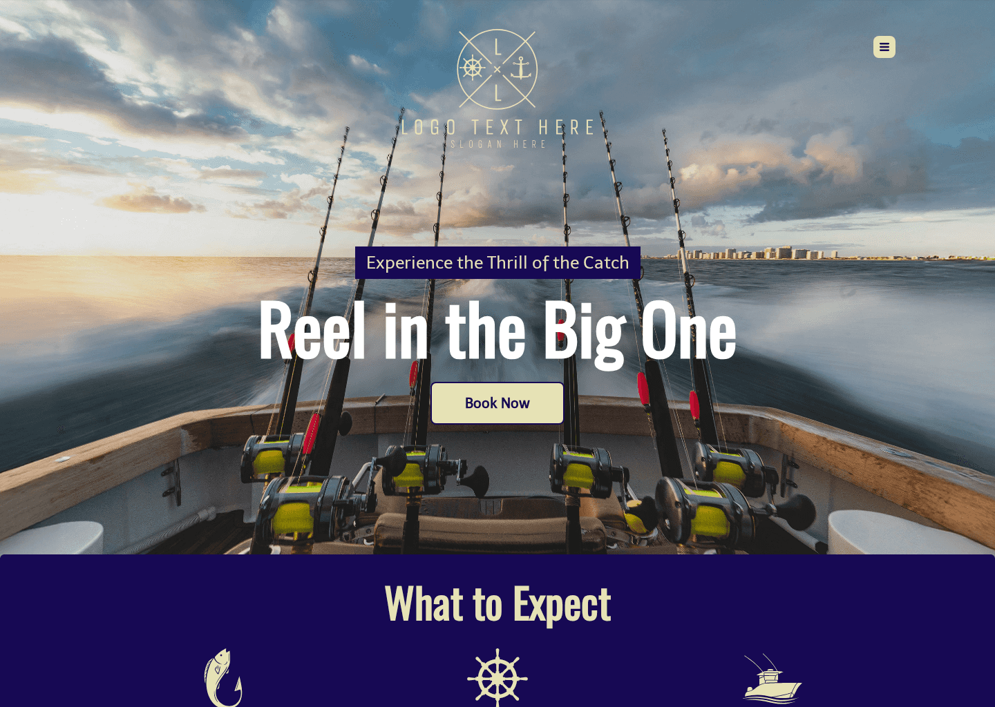 Fishing Charter Tour Website Preview