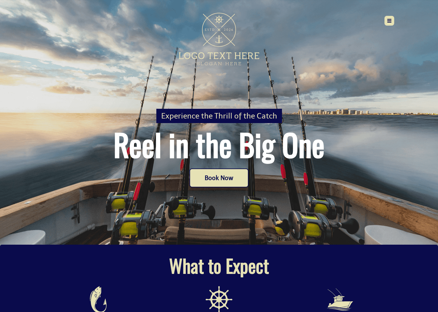 Fishing Charter Tour Website Preview