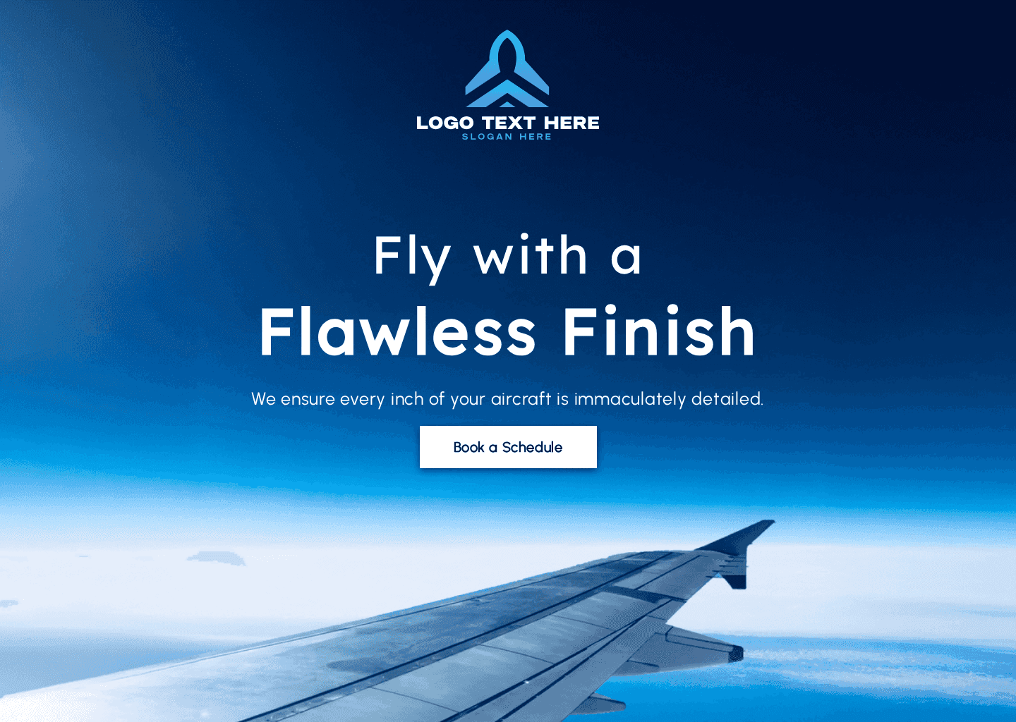 Aircraft Detailing Landing Website Preview