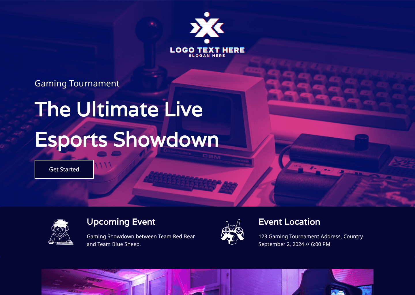 Live Gaming Tournament Website Preview