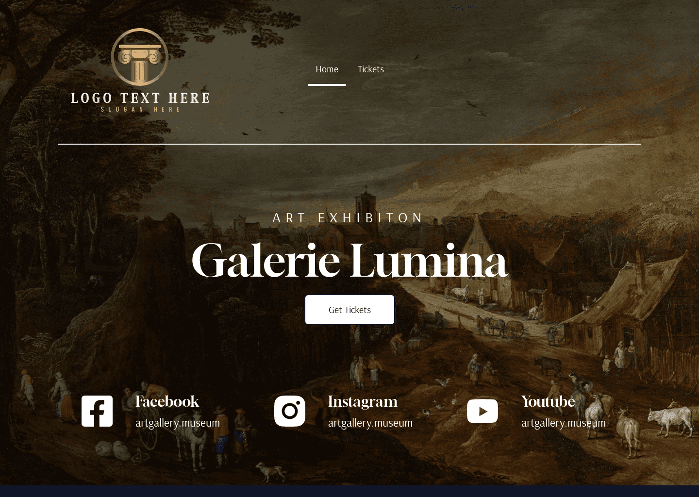 History Art Gallery Website Preview