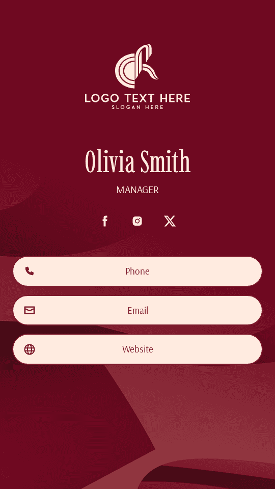 Generic Executive Manager Digital Business Card