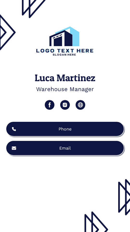 Logistics Warehouse Manager Digital Business Card Preview