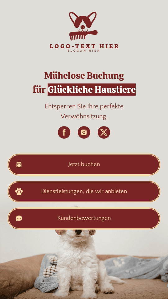 Haustierdienstreservierung Link in Bio
