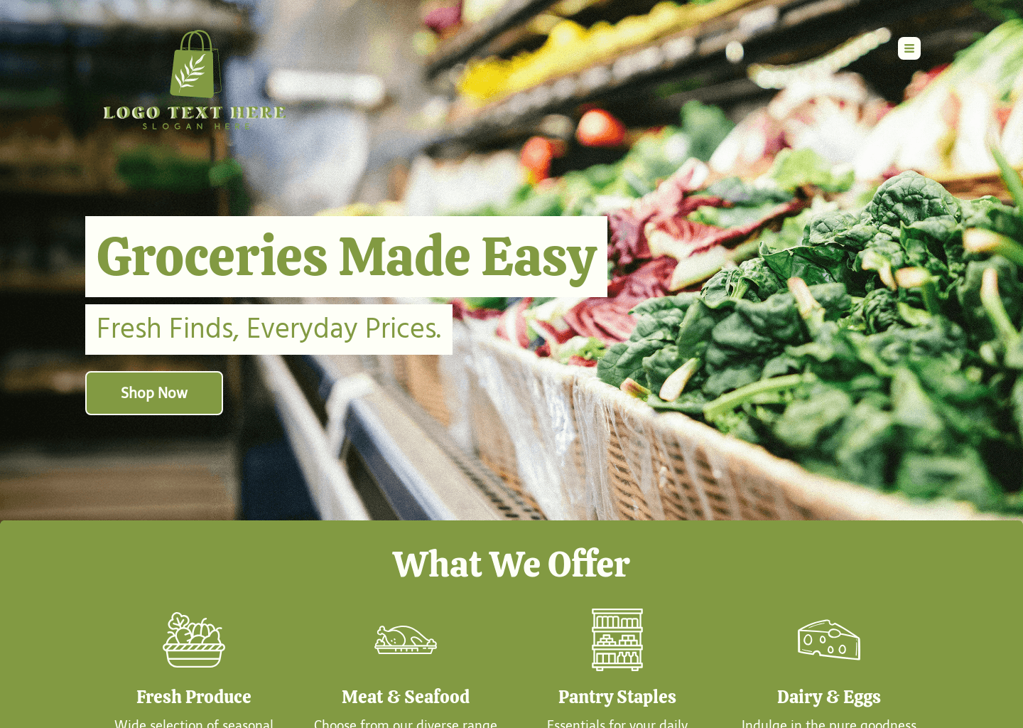 Online Grocery Store Website Preview