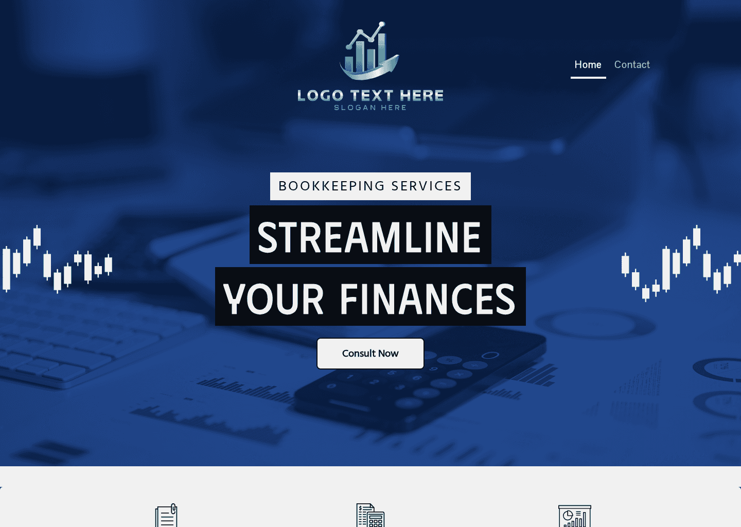 Professional Finance Bookkeeping Website Preview