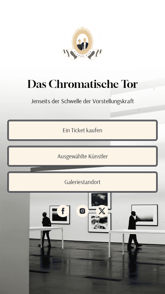 Moderne Kunstgalerie Website