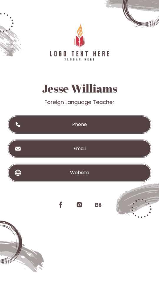 Foreign Language Tutor Digital Business Card