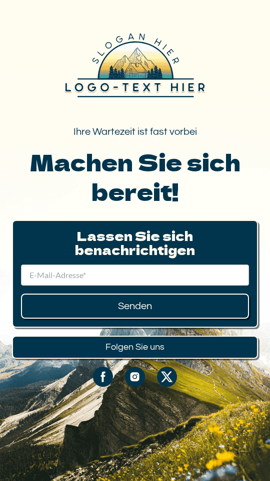 Generisches Berg-Startup Link in Bio