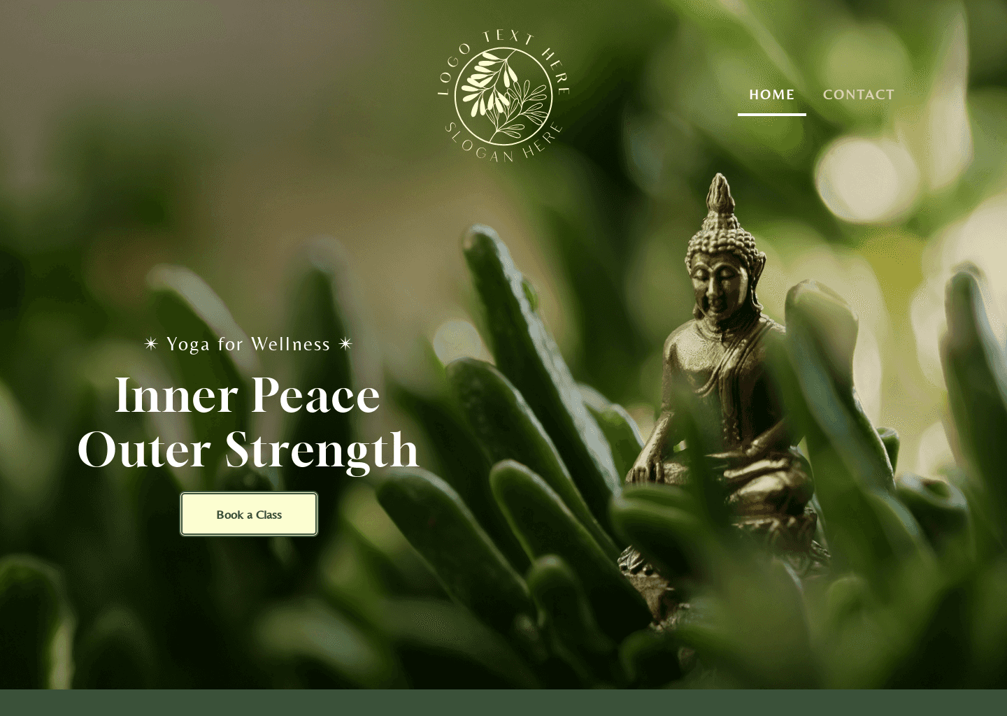 Yoga Wellness Class Website Preview