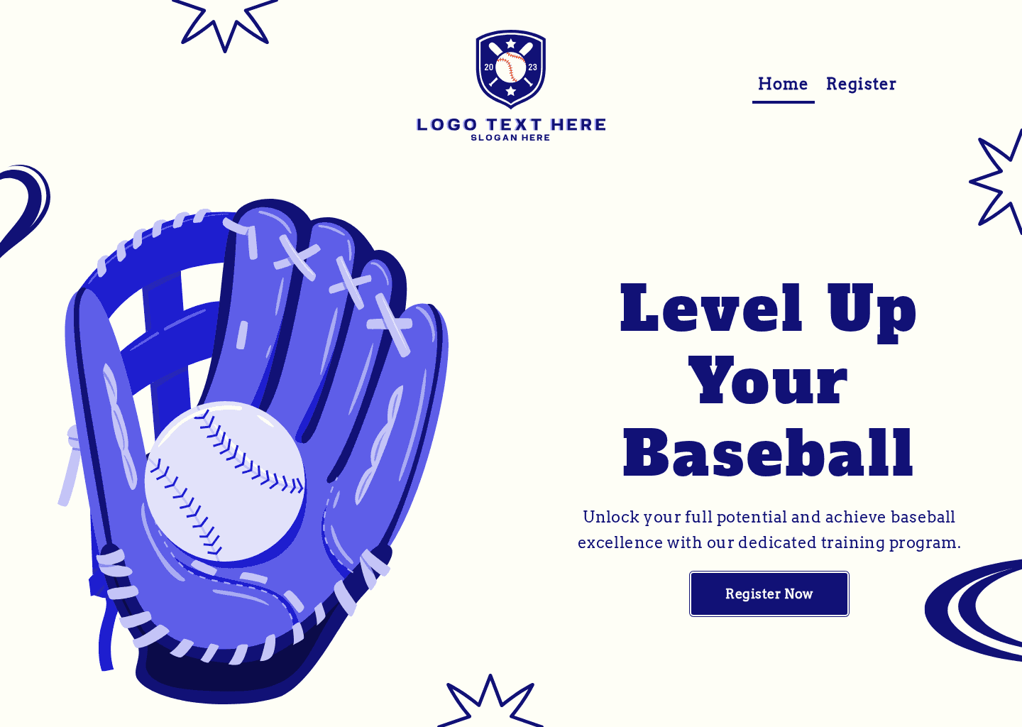 Baseball Skills Training Website Preview