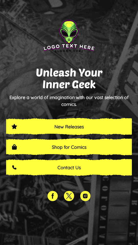 Comic Book Store Link in Bio Preview