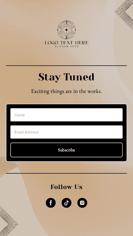 Minimalist Stay Tuned Link in Bio