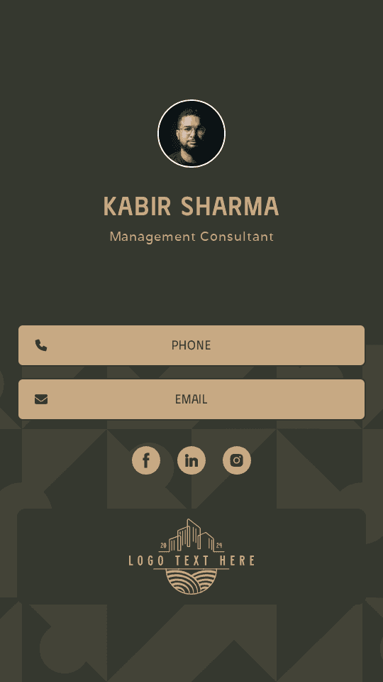 Business Management Consultant Digital Business Card
