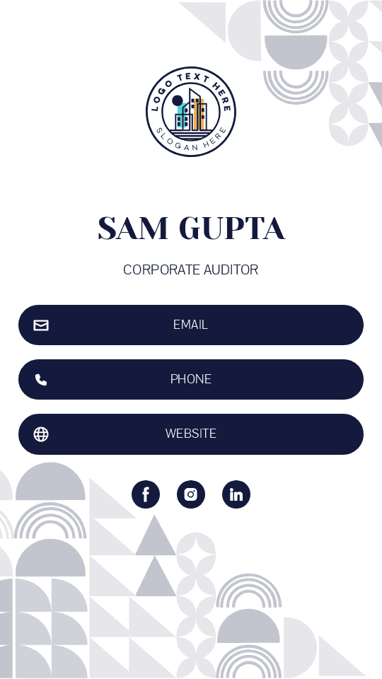 Business Corporate Auditor Digital Business Card Preview