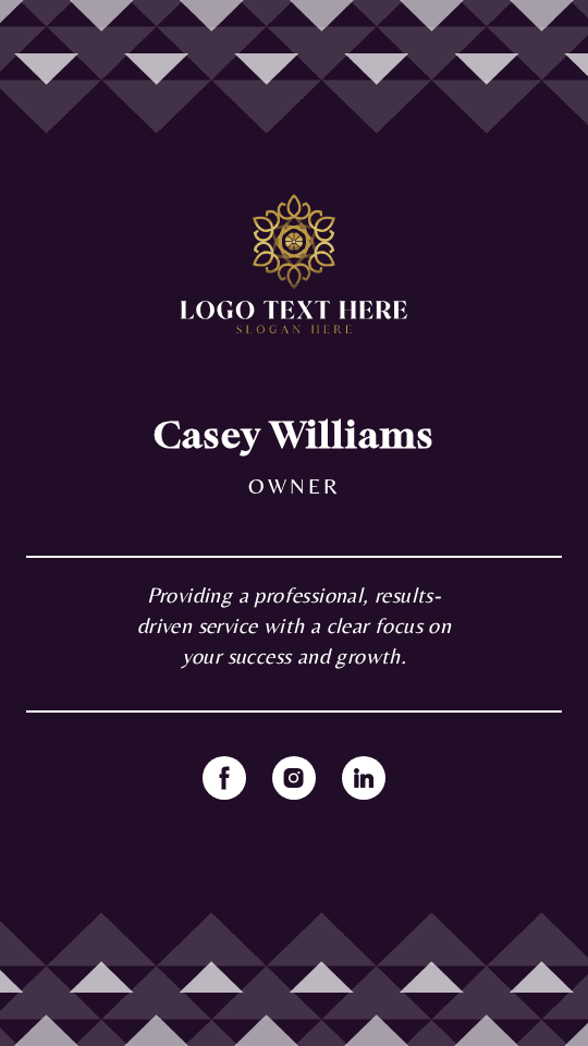 Generic Enterprise Owner Digital Business Card Preview
