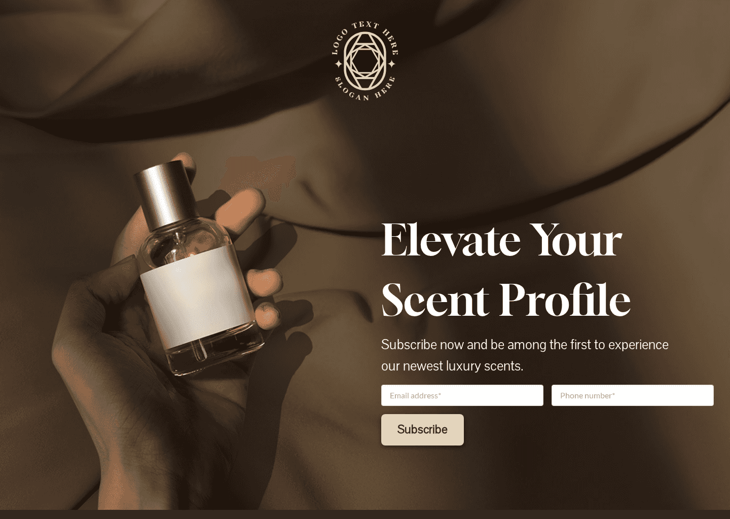 Luxury Fragrance Newsletter Website Preview