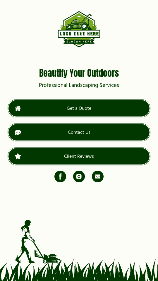 Garden Landscaping Service Bio link template