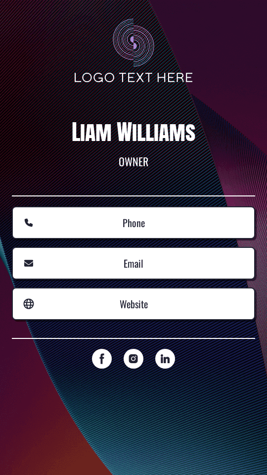 Corporate Business Owner Digital Business Card Preview