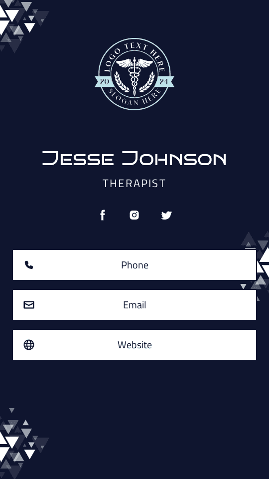 Mental Healthcare Therapist Digital Business Card