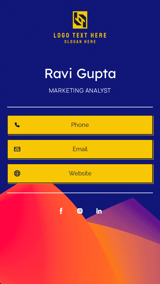 Corporate Marketing Analyst Digital Business Card