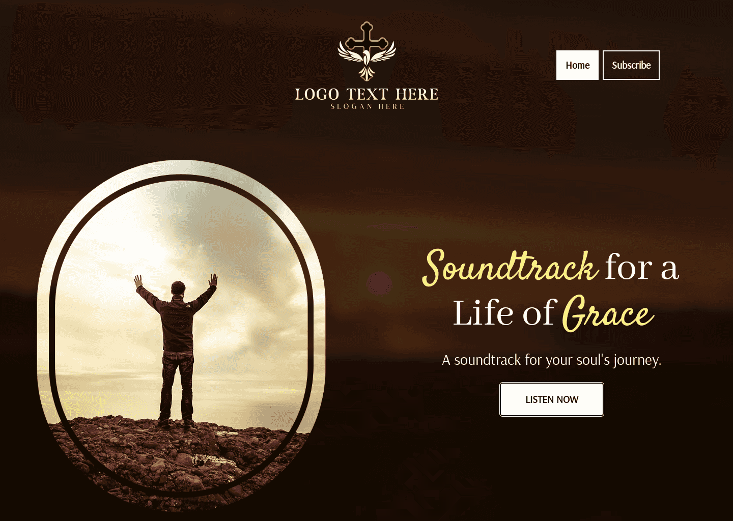 Religious Songs Playlist Website Preview