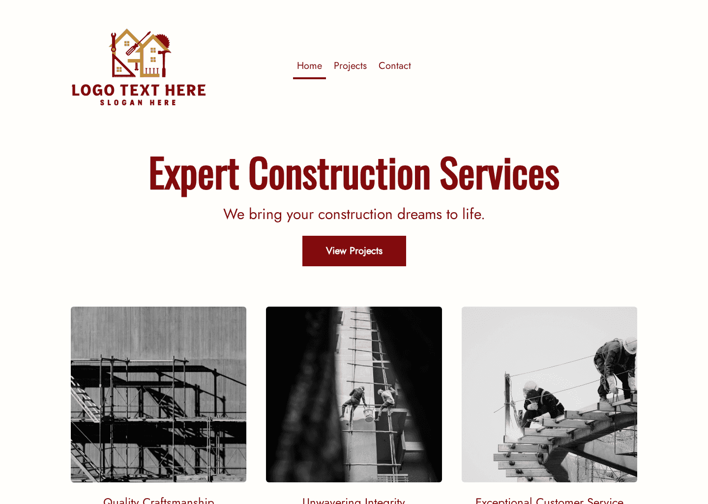 Building Construction Website Preview