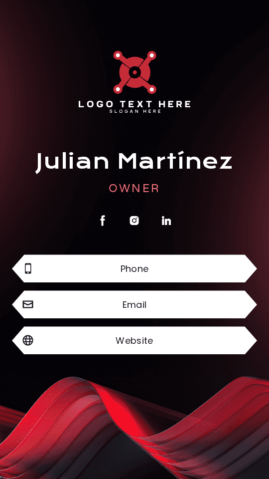 Corporate Enterprise Owner Digital Business Card Preview