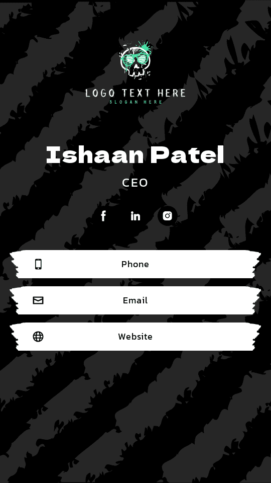 Generic Grunge CEO Digital Business Card Preview