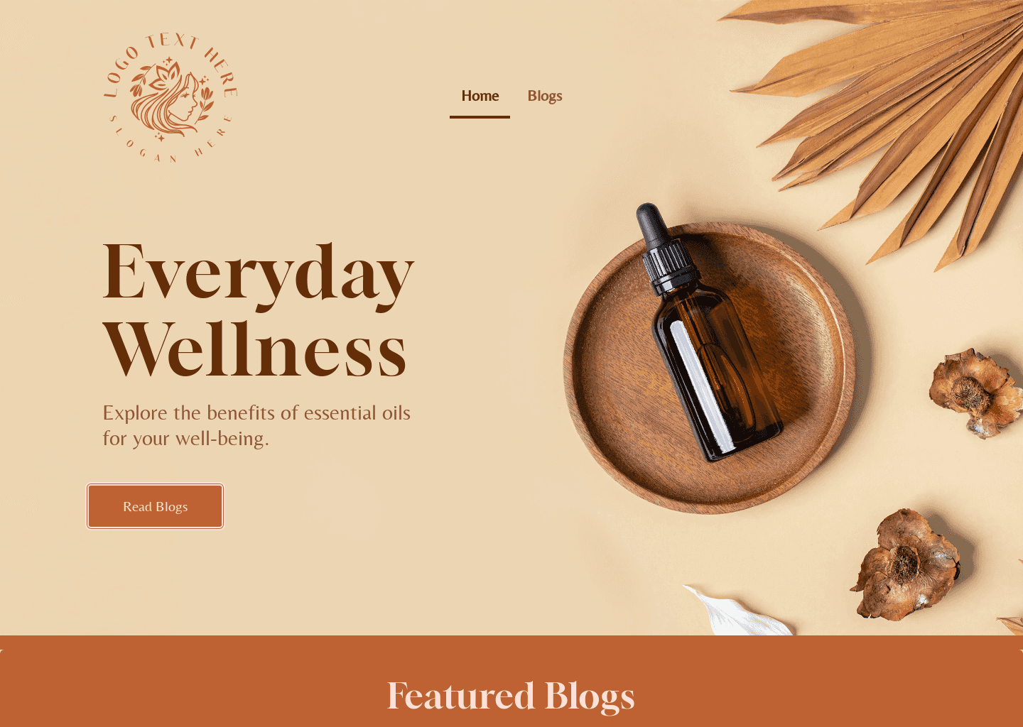 Essential Oil Blog Website Preview