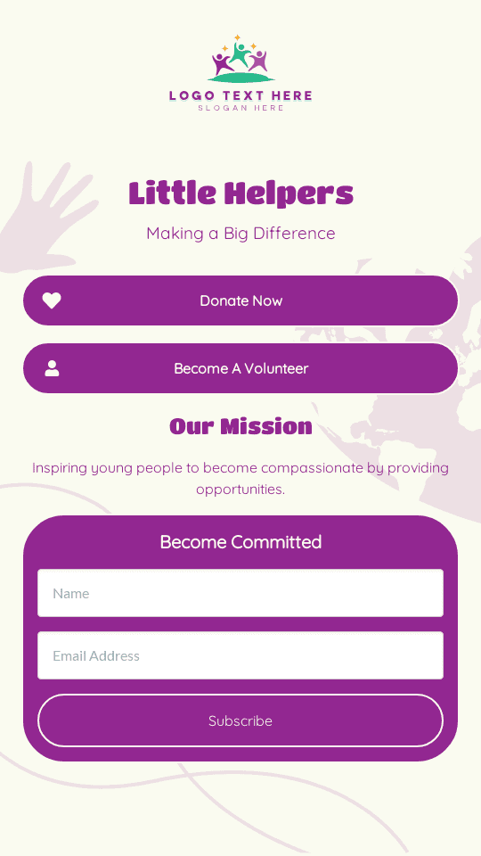 Charity Donation Link in Bio Preview