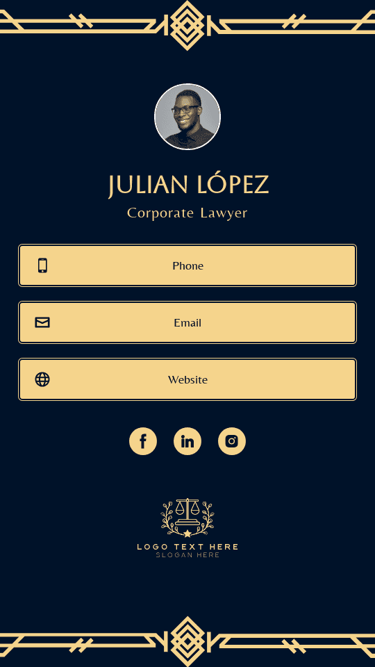Corporate Lawyer Digital Business Card