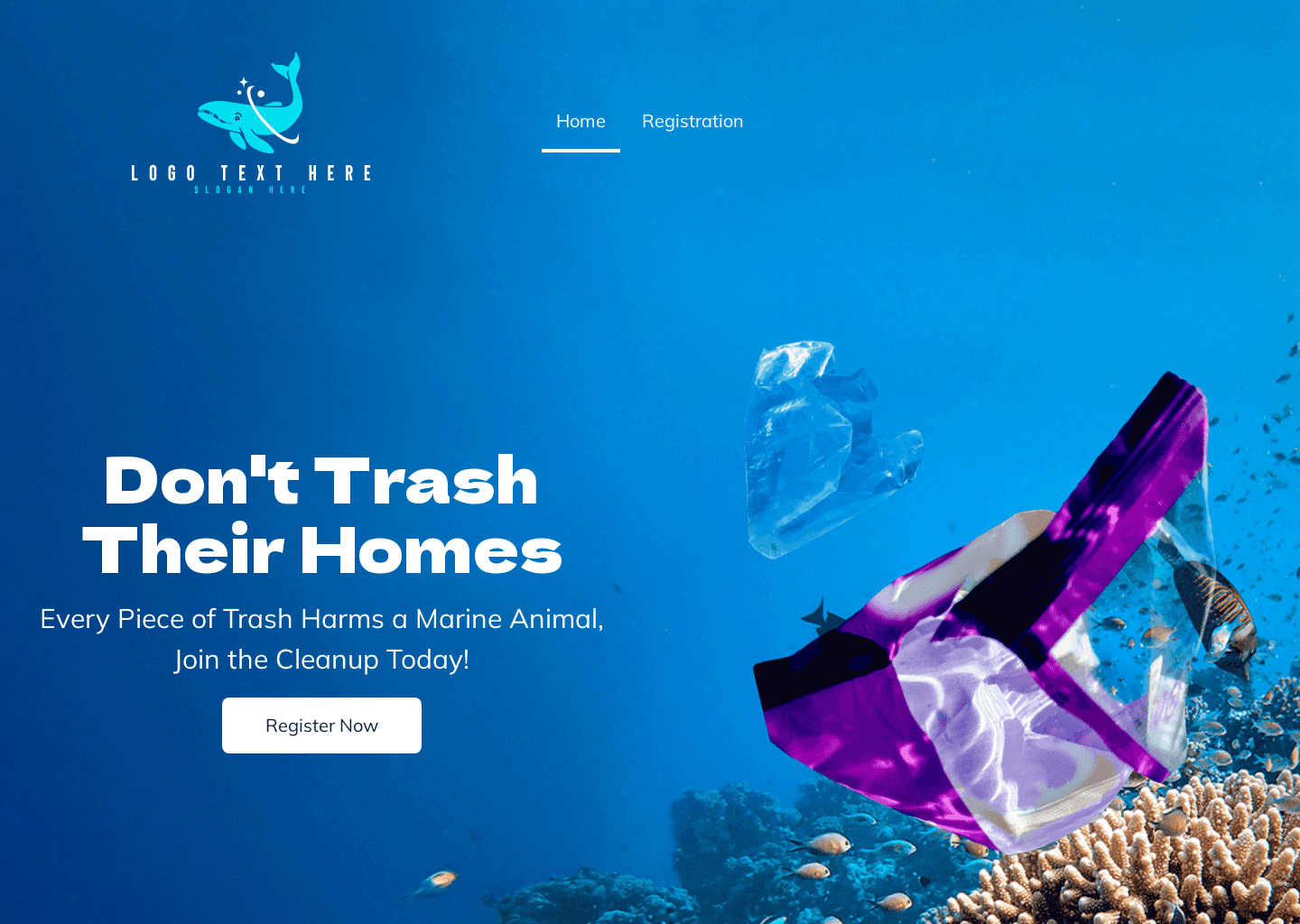 Ocean Cleaning Volunteer Website Preview