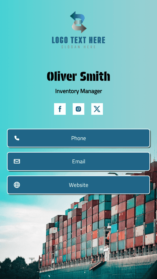 Shipment Inventory Manager Digital Business Card Preview