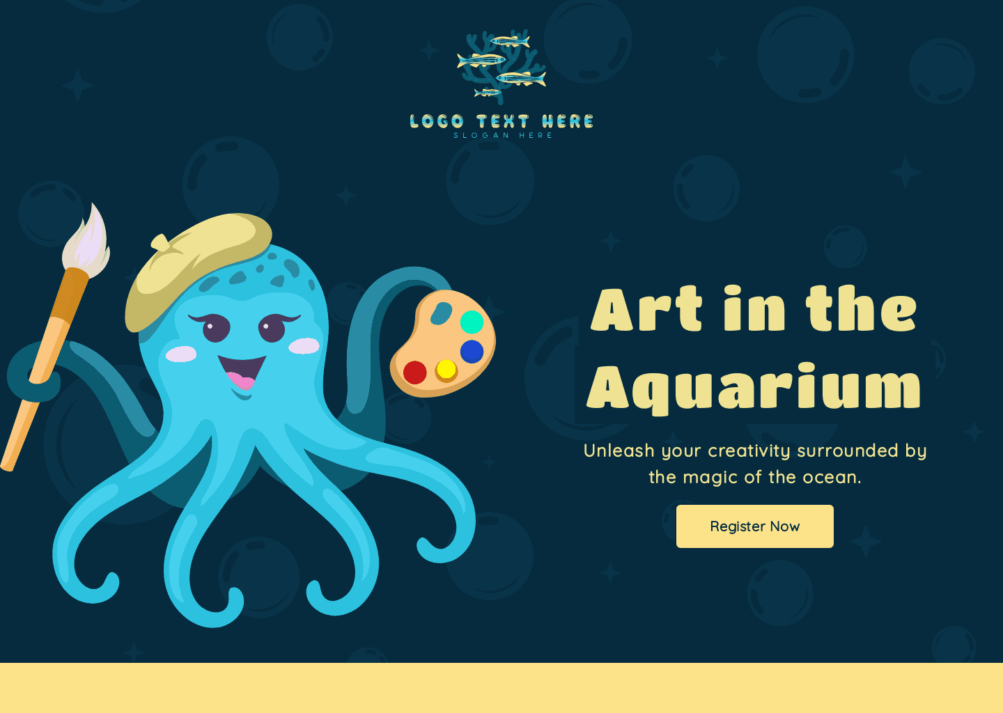 Sea Creature Workshop Website Preview