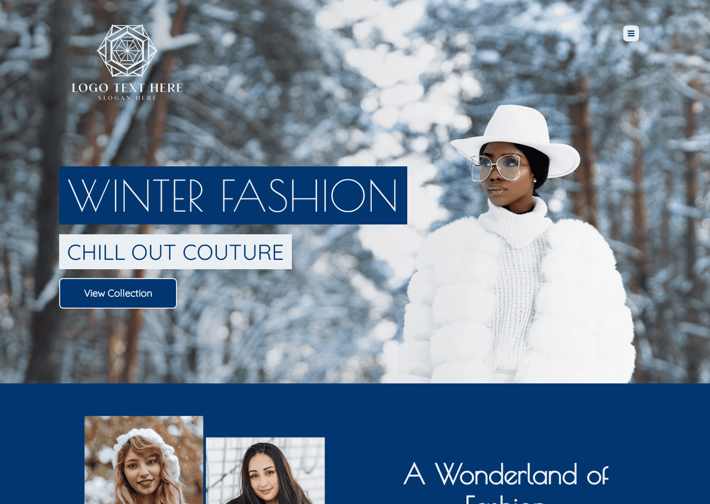 Fashion Winter Collection Website Preview