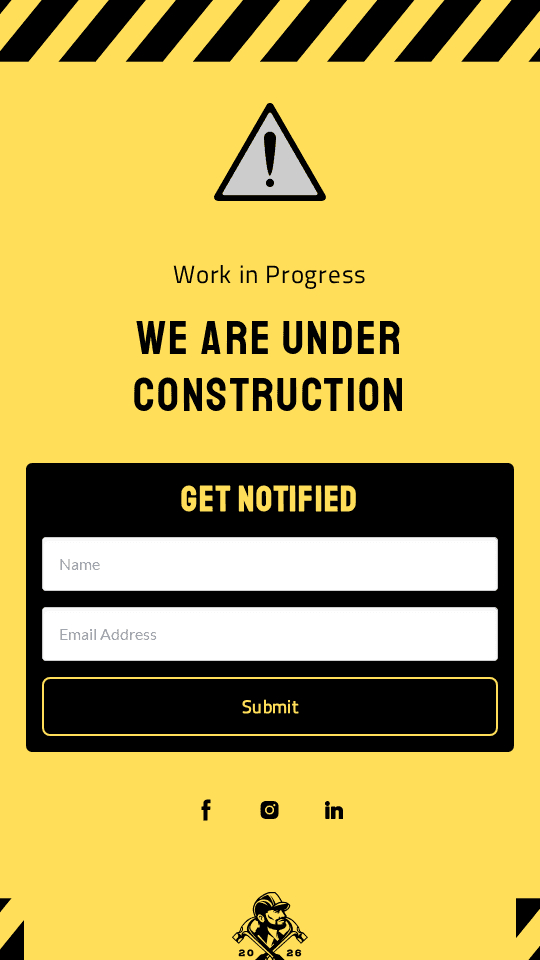 Generic Under Construction Link in Bio