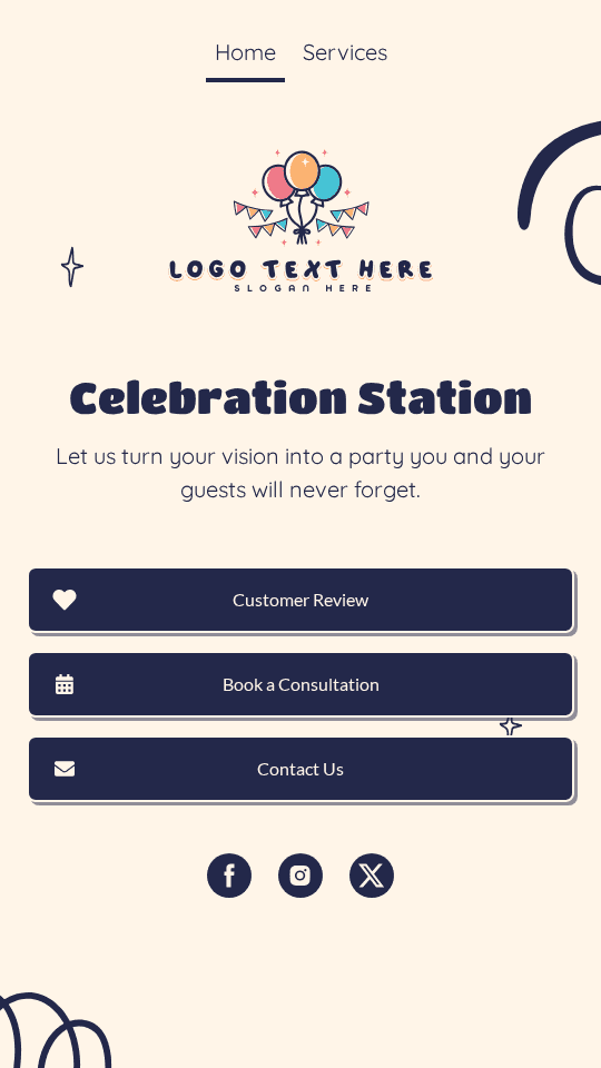 Party Event Planner Link in Bio Preview