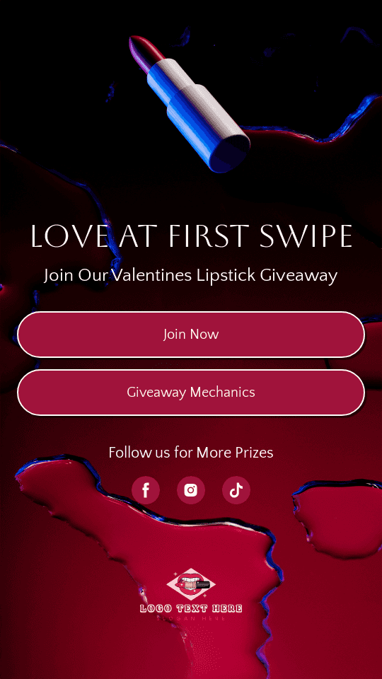 Valentine Lipstick Giveaway Link In Bio Design