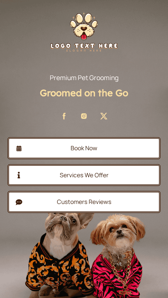 Mobile Pet Salon Link in Bio Preview